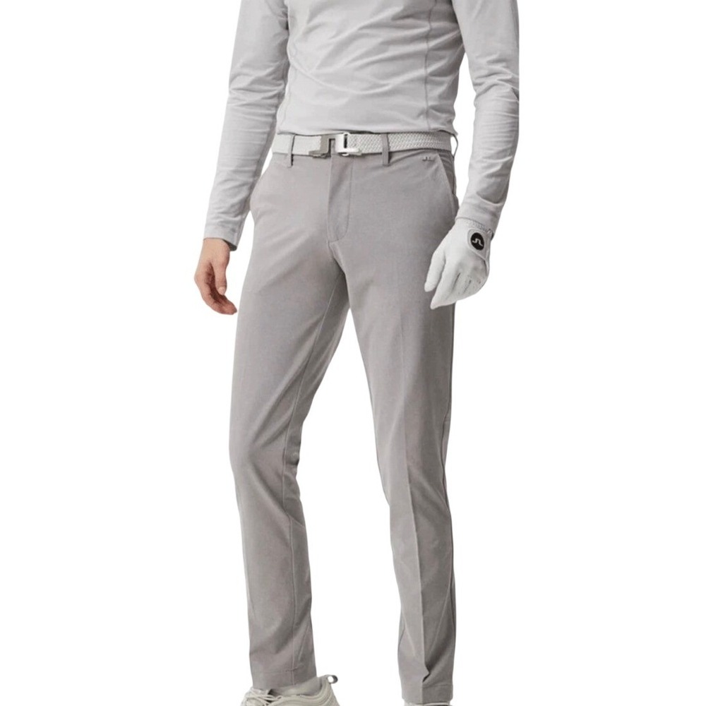 J.Lindeberg Ellott Golf Pants Mens 30x32 Light Gray Micro Stretch NWT